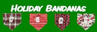 holiday bandanas on a green background